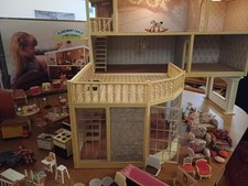 Dolls House With Lots Of Furniture, Very Rare, Vintage, Claremont Chalet