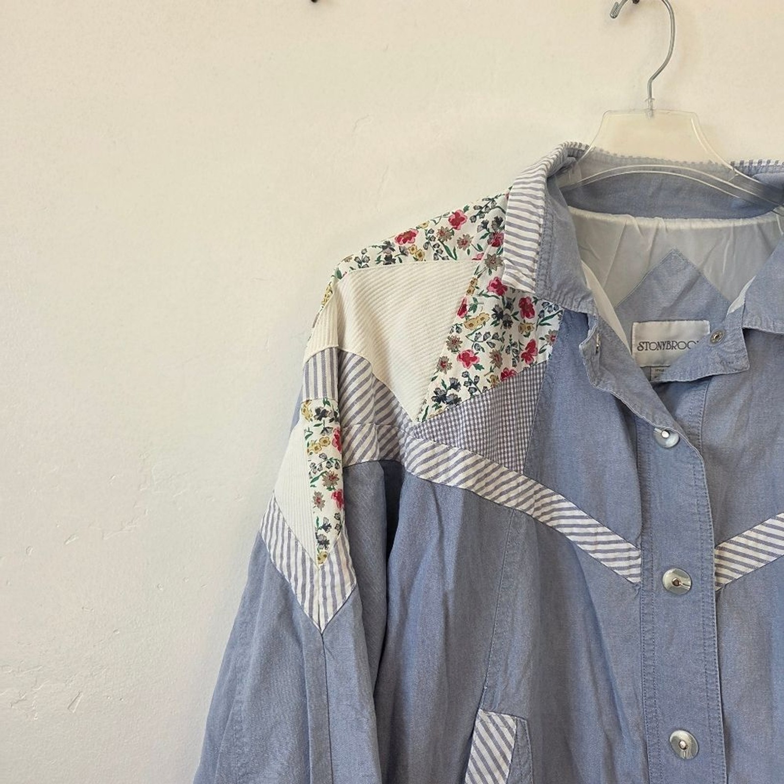 Vintage Stonybrook Patchwork Jacket Windbreaker B… - image 3