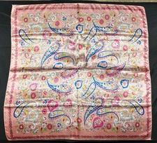 Wild Rag Scarf Cowboy Scarves Buckaroo Bandana Cowgirl Pink Floral Paisley