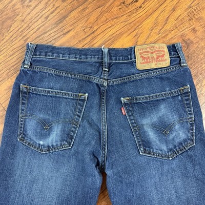 Levis 527 Jeans Mens 31 Straight Slim Fit Dark Wash 100% Cotton Denim Cowboy