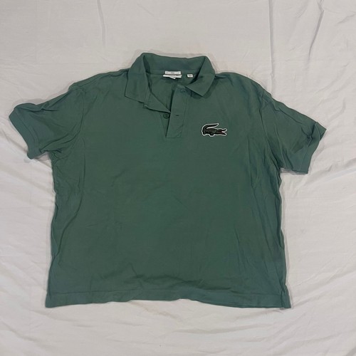Lacoste Poloshirt Large Crocodile Badge Grün Unisex Loose Fit