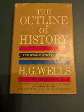 The Outline of History Volume 2 1961 Hardcover Book HG Wells Book Club Edition