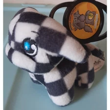 McDonalds Neopets Checkered Poogle Mini Plush Toy with Petpet No Code 