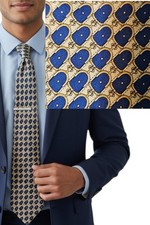 VTG BROOKS BROTHERS Makers PURE SILK Neck Tie Gold USA MADE EUC