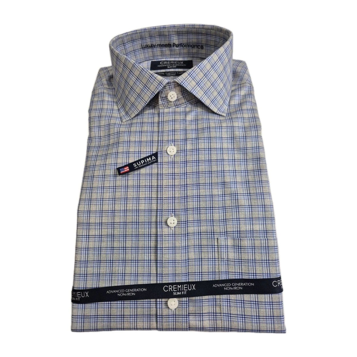 cremieux slim fit dress shirt Men's Ivory Dress Shirt Slim Fit Verno Fashion – Moreno's Wear