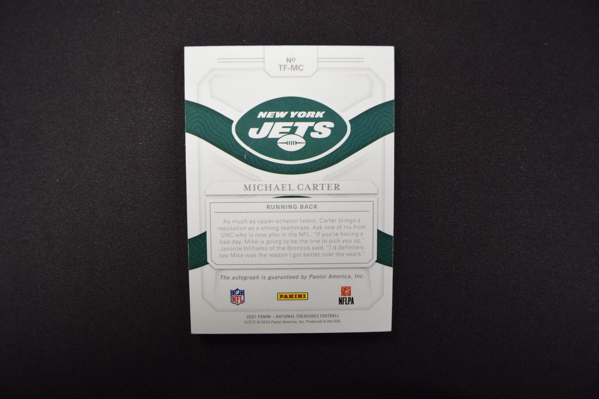 Michael Carter 2021 National Treasures The Future Holo Silver Rookie Auto /25 view 2