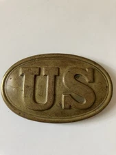 US Civil War Union Army Vintage Replica Belt Buckle Brass/Lead Stamped YECK