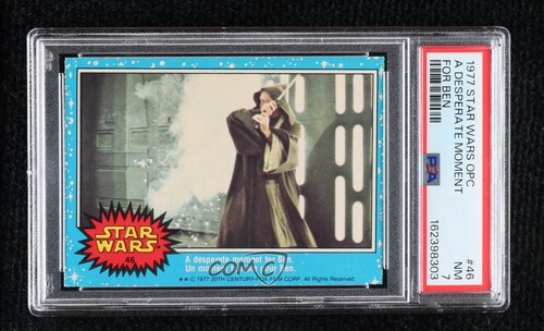 1977 OPC Star Wars #46 A desperate moment for Ben — PSA 7