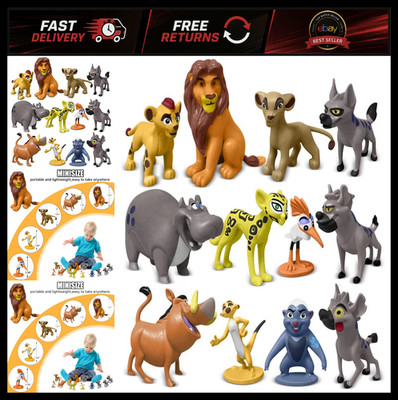 12-Pc Mini Animal Action Figures Set, Collectible Toys for Kids, Cake Toppers &