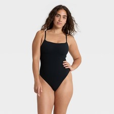 Women's Luxury Collection Luxe Stretch Lightly Lined Cami Bodysuit - Auden Black