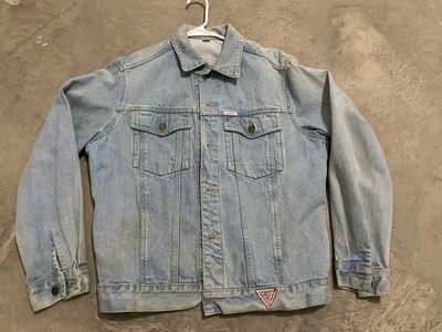 Vintage 90s Guess Jeans By Georges Marciano Denim Jacket Light Blue USA Size Med