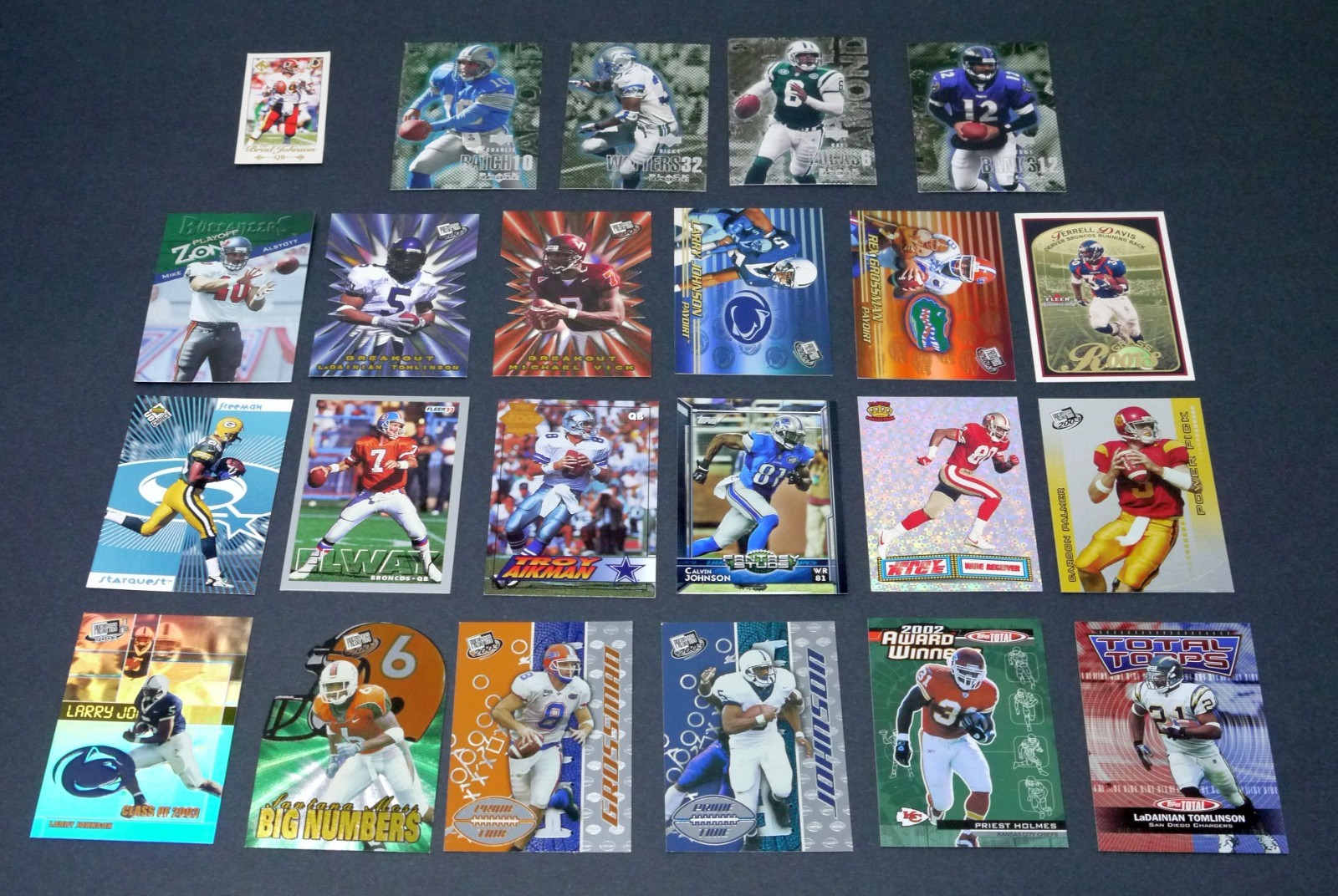 Lot of 23 Various NFL Big Names / Rare Inserts Football Cards Nice Variety Look
