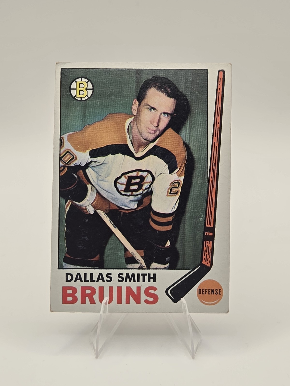 1969-70 Topps #25 Dallas Smith Boston Bruins *Set Break*