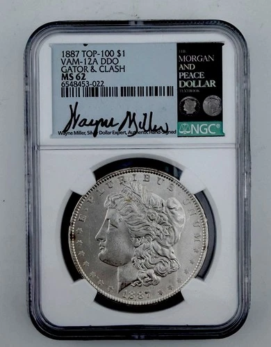 1887 Morgan & Peace Dollar TOP-100 $1 VAM-12A DDO GATOR & CLASH MS62 *Fast Ship