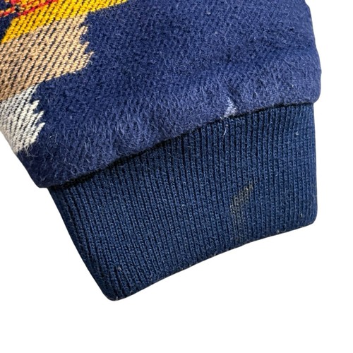 Giacca Denim Rock & Roll Uomo S Blu Coperta Bomber Azteco Sud Occidentale Geometrico - Foto 7 di 14