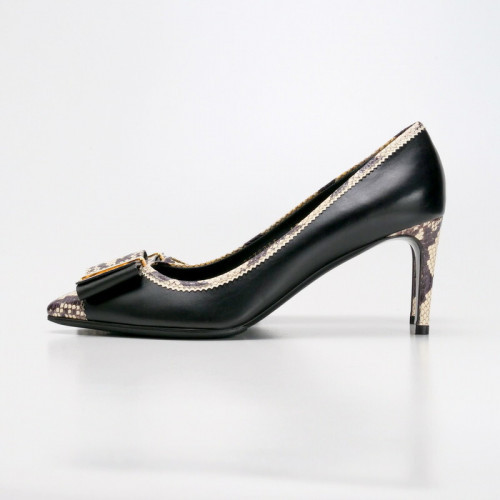 Salvatore Ferragamo EDINA Python Pointed-Toe Pump… - image 3