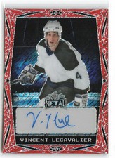 2024 Leaf Metal Legends Red Diagonal Shimmer /7 Vincent Lecavalier Auto