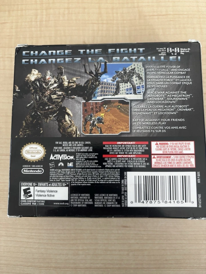 Transformers: Dark of the Moon Decepticons  (Nintendo DS, 2011) Brand New - Image 2 of 2