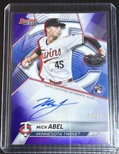 Topps 2025 Bowman's Best Mick Abel Twins Purple Auto Rookie #B25-MA 53/75