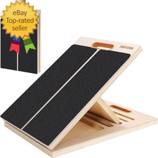 Slant Board for Calf Stretching Adjustable Wooden Calf Stretcher Incline Board
