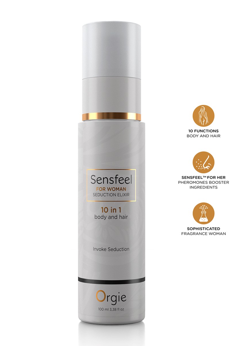 Elixir de Séduction Aphrodisiaque Sensfeel 10 en 1 pour Femme en flacon spray de 50ml