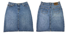 Vintage Ralph Lauren Polo Jeans Co. Womens Denim Knee Skirt Size 4 Pockets