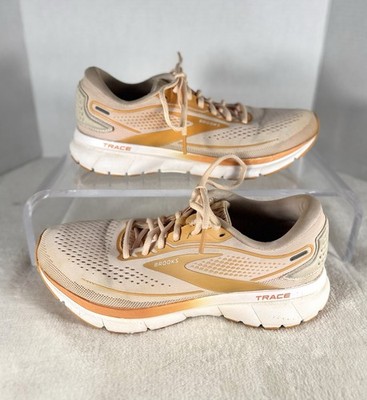 Brooks Trace 2 Women s Running Shoes Cream Peach Orange Size 10 Medium B