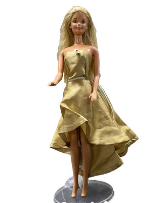 green emerald velvet dress Portrait in Blue Barbie Doll  The Pop Culture Antique Museum