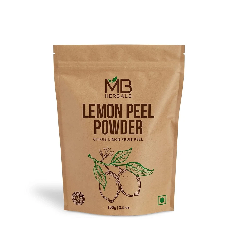 Lemon Peel Powder 100g – MB Herbals Natural Skin Brightening & DIY Face Mask - Image 2 of 3