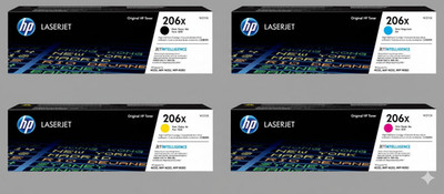 HP 206X Toner Cartridge - CMYK - High Yield   Sealed Box Ships Today