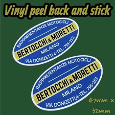 Bertocchi Moretti Milano  Italian Scooter Dealer Vinyl Sticker Lis Sx TV LD L