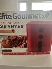 New Elite Gourmet by Maxi-Matic 1 QT Oil Free Air Fryer Model EAF 3218R-Red