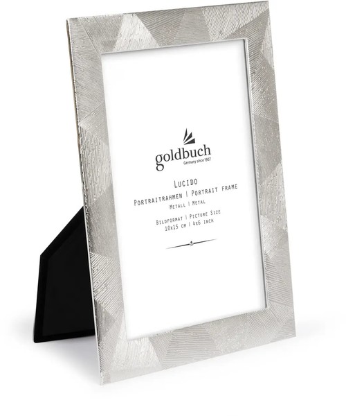 Goldbuch Bilderrahmen Lucido Metall 10X15 Cm Silber Portraitrahmen-image