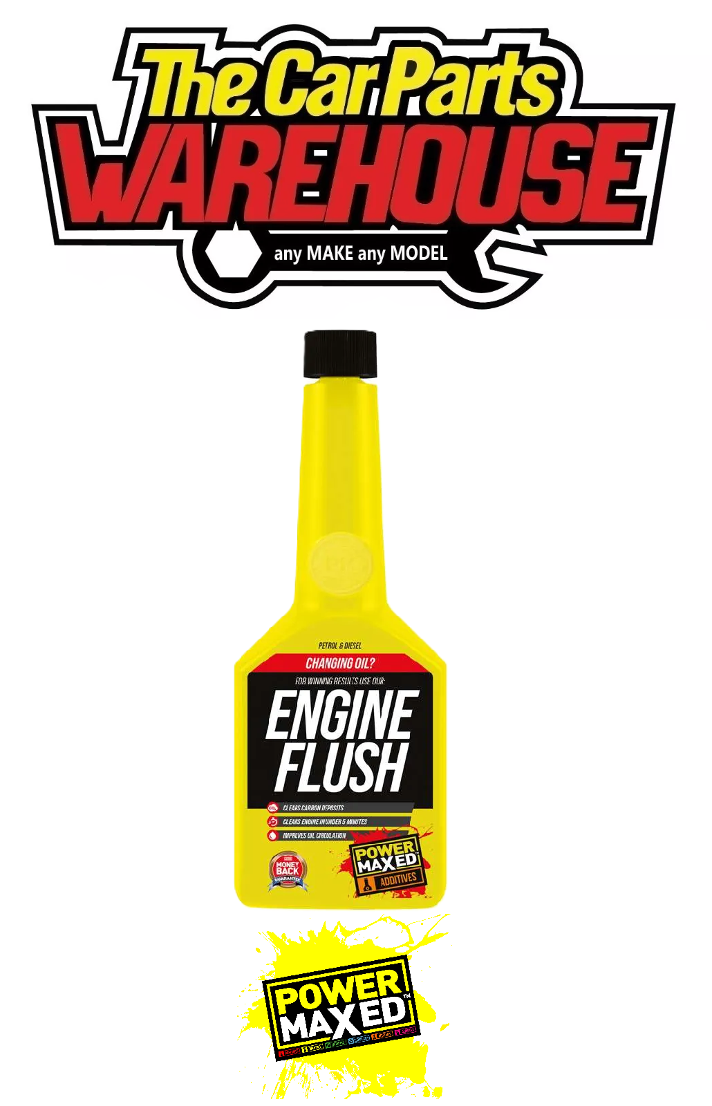 POWER MAXED Engine Flush Treatment for Petrol, Diesel & LPG Engines 325ml