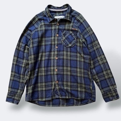 Vintage 00s Weird Fish Flannel Shirt Size XL Plaid Heavy Cotton Loose Fit 