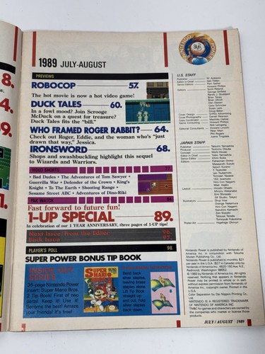 Nintendo Power Issue #7 July/August 1989 Poster And Mario Tip Book Included NES - Picture 7 of 10