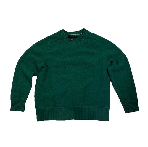 Banana Republic Sweater Mens Medium Green italian Merino yarn baruffa Pullover