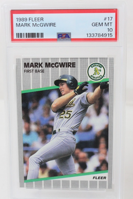 1989 Fleer - Mark McGwire #17 Vintage Baseball Card A's Graded PSA