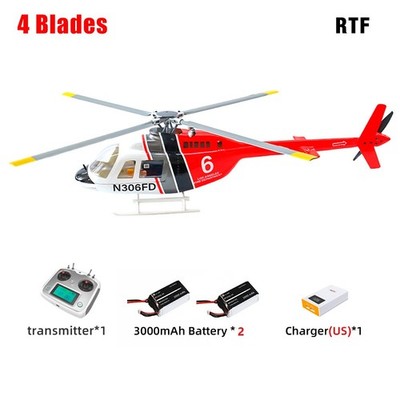 Flywing Bell 206 4 Blades RC Helicopter GPS One Key Return ACE Flight Controller