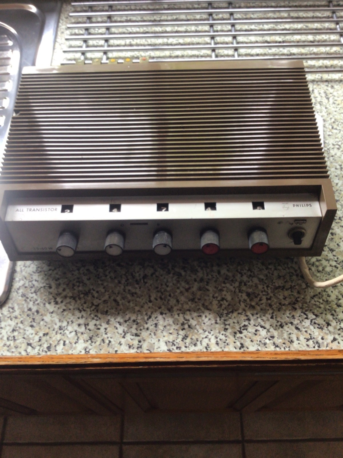 Philips Microphone 35/50w Transistor Amplifier Vintage Silver Type EL 6623/23