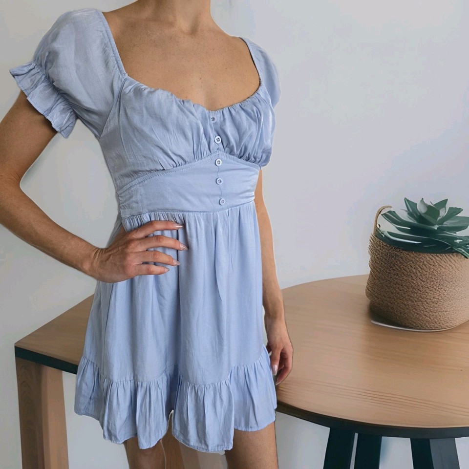 Rumor Blue Dress .Size 10. Baby doll Style. Pre-owned Perfect Condition. 