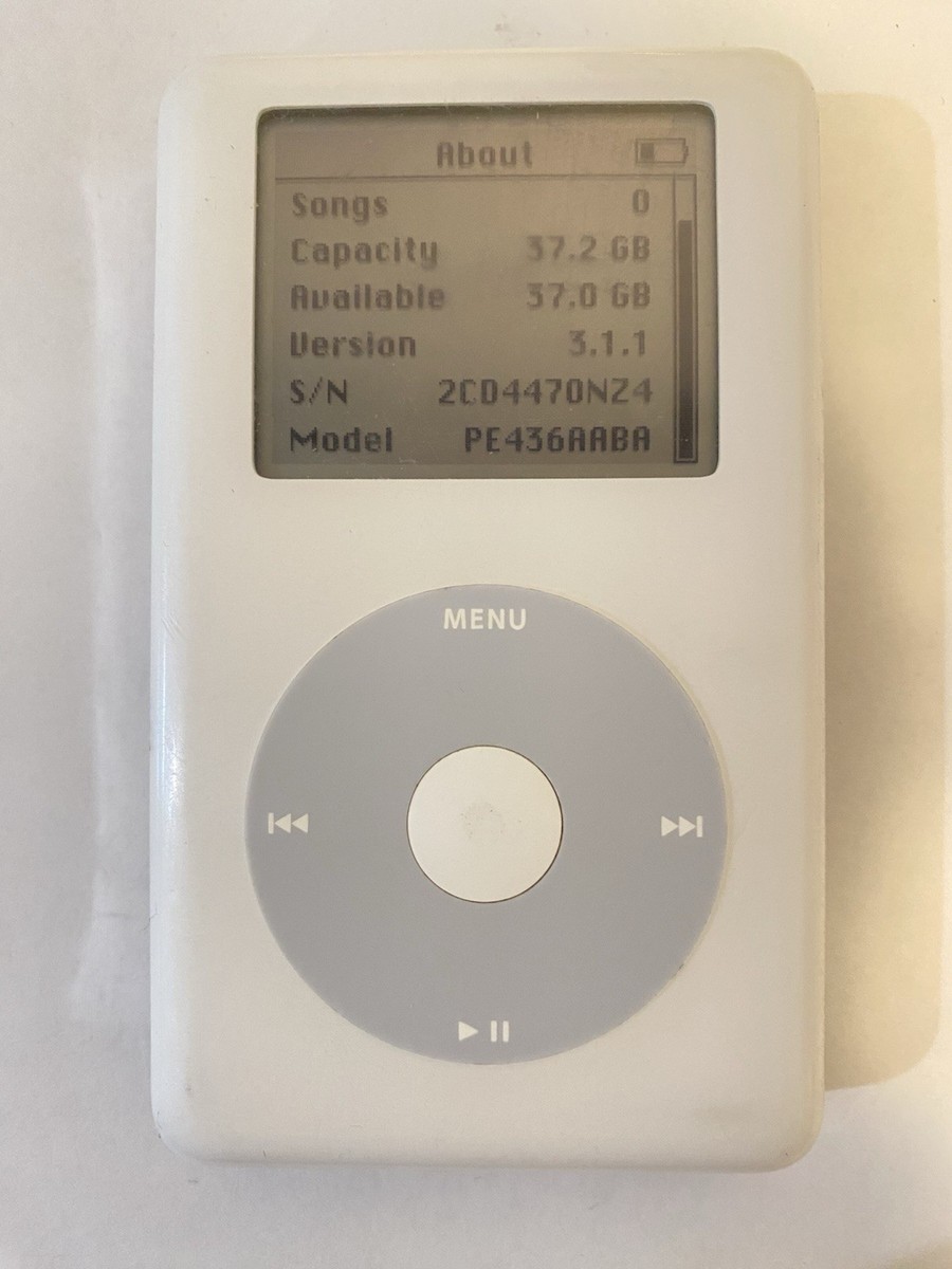 Apple iPod Classic 4th Generation White - HP Invent (40 GB) Works