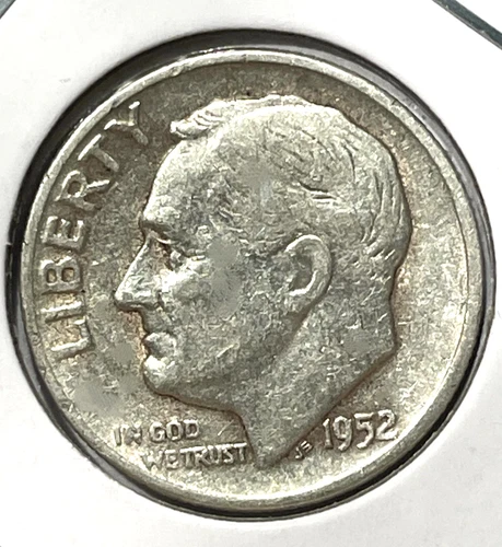 1952 S Silver Roosevelt Dime VF Very Fine