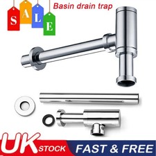 Chrome Bottle Trap Waste Bathroom Basin Sink Pipe Adjustable Height & Outlet UK