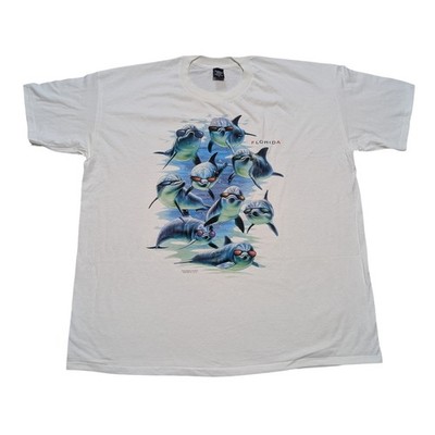 Platinum Plus T-Shirt 5XL White Florida Dolphin Royce B McClure Graphic 90s