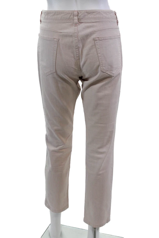 Theory Womens Cotton Slip-on Zipped Buttoned Jeans Pink Size 6 - Image 3 of 4