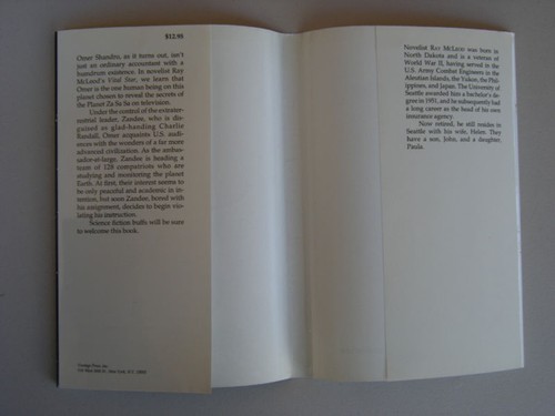 VITAL STAR by Ray Mcleod 1994 HCDJ Signed 1st Edition - Picture 3 of 8