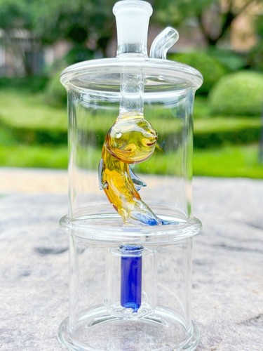Dicke 4,7 Zoll Pyrex Glas Bong Goldfisch tragbar Rauchwasserpfeife Wasserpfeife Wasserpfeife - Bild 2 von 5