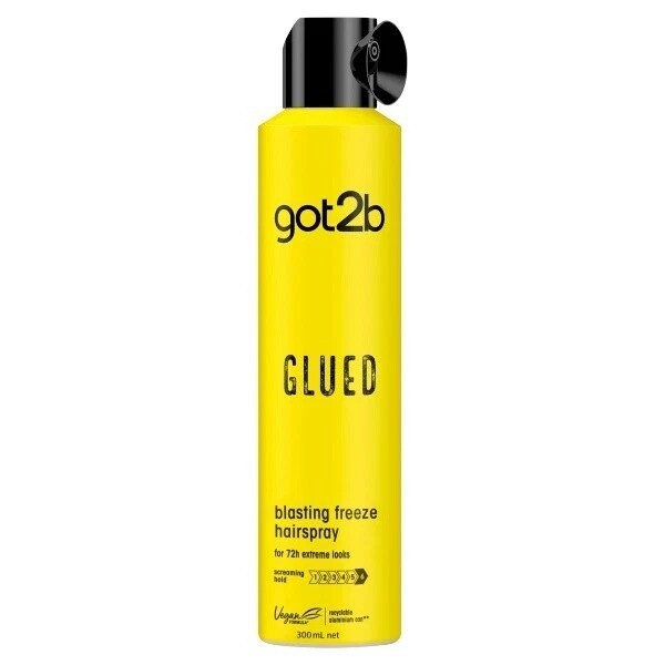 Got2B Schwarzkopf Glued Blasting Freeze Hair Spray Screaming Strong Hold 300 mL