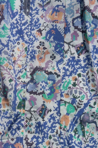 ISABEL MARANT Rishane Cascade Ruffle Silk Abstract Print Blouse Top 12 EU 44 - Picture 12 of 14